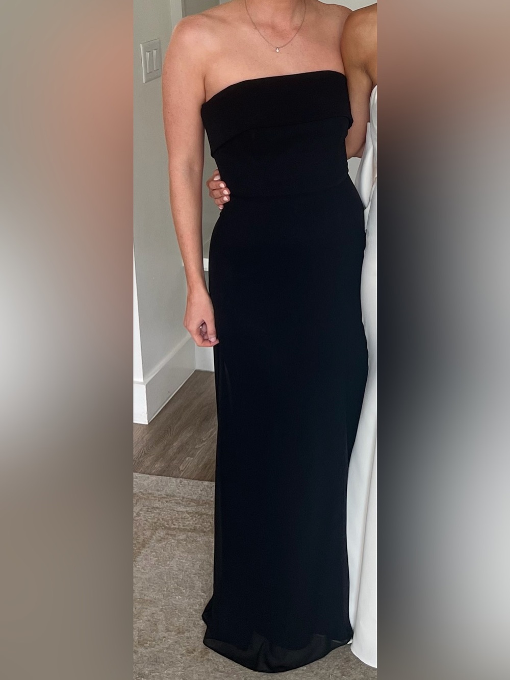 Bella Bridesmaid Strapless Black bridesmaid dress
